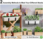 HFHOME 6PCS Adjustable Planter Box Brackets, Brackets for Window Boxes Planters Hanging Flower Box Holders, Wall Mount Holder for Windowsills, Garden, Fences, and Balcony - Black (Patent Registered) - Image 5