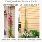 Downspout Trellis for Climbing Plants & Clematis, 9 ft x 4 in, 2-Pack - Image 6