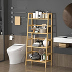 Homykic Bamboo Ladder Shelf and Closet System Bundle, Natural - Image 5