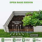 8x4x1ft (2 Pack) Raised Garden Bed Kit, Galvanized Planter Box Outdoor, Metal Raised Garden Beds for Flower,Vegetables, Herb,Silver - Image 5
