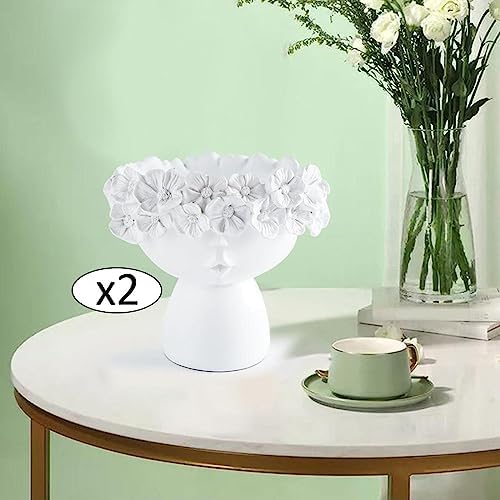 2X Resin Planter Pots Flowerpot Plant Pot Cute Garden Decor - Image 6