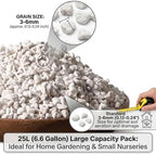 Pearlite, Perlite for Gardening, 25L Large Granule 3-6mm Pearlite for Plants, Organic Soil Amendment Improved Aeration and Drainage in Potting Mix, Perilite - Image 5