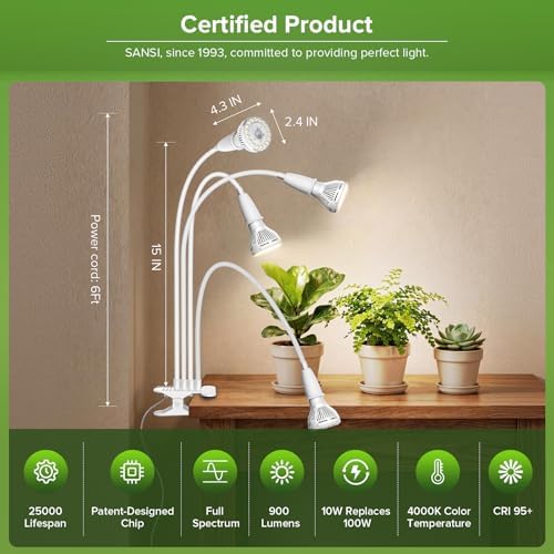 Clip on Grow Light, 40W LED Full Spectrum Bulb, 600W Equivalent - Image 4