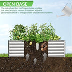 2pcs Tall 8ft Galvanized Raised Garden Bed Outdoor,Steel Garden Bed for Vegetables,Above Ground Garden Box for Flower,Metal Raised Beds for Gardening - 8x3ft - Image 6