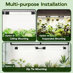 Hlite LED Grow Light 16 inch, Hanging Full Spectrum Linkable 2 Pack - Image 7