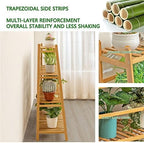 4 Tier Bamboo Plant Stand, Ladder Shelf Corner Flower Pots Holder for Indoor & Outdoor,Multiple Plant Display Rack for Balcony Garden Living Room (Size : 50x36x110cm) - Image 4