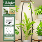 JUSTOGO Plant Stand Indoor with Grow Lights, 7 Tiered Corner Plant Shelf - Image 3