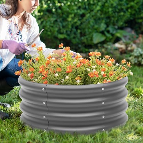 Besebay 2-Pack 2x1ft Galvanized Raised Garden Bed, Outdoor Planter Bed, - Image 5
