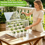 Clear Plant Growing Cabinet Tabletop Nursery Enclosure with Top - Image 2