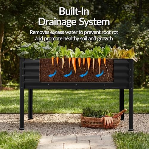 Best Choice Products 48x24x30in Galvanized Raised Garden Bed, Metal Elevated Planter Box, Vegetable Garden for Backyard, Patio, Balcony, 100% Non Toxic Materials - Black - Image 6