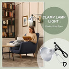 Macarrie 8 Pack Clamp Lamp Light with Aluminum Reflector, 6ft SPT-2 18awg Cord and Adjustable Stand Fixture, up to 150 Watt, E26 Socket, No Bulb(5.5 Inch) - Image 6
