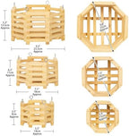 6", 8" & 10" Wooden Orchid Baskets with Hangers for Ferns & Vandas, 3 Pack - Image 2