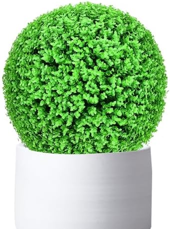 Artificial Plant Topiary Ball Faux Boxwood Decorative Balls 16in, Faux Grass Decor Fake Plant, Decorative Faux Dried Moss Balls, Decorative Balls for Home Decor by ATYUJKB