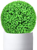 Artificial Plant Topiary Ball Faux Boxwood Decorative Balls 16in, Faux Grass Decor Fake Plant, Decorative Faux Dried Moss Balls, Decorative Balls for Home Decor by ATYUJKB