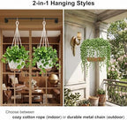 FUSHITON 3 Pack Self-Watering Hanging Planters for Indoor Outdoor - Image 3
