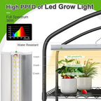 5-Tier Greenhouse with Grow Light, Shelf Height Adjustable Metal Shelf - Image 4