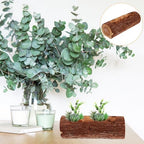 BESTOYARD 2 Pcs Wooden Pile Flowerpot Wooden Pot Whisky Planter Bucket Barrel Planter Horizontal Log Tree Trunk Vase Tall Containers Natural Tub - Image 7