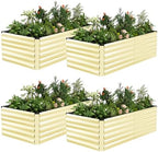 NAVINE 6x3x2ft Outdoor Metal Raised Garden Bed, Metal Planter Box, 4-Pack by NAVINE