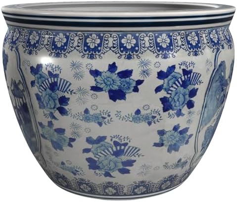 Red Lantern 8" Fishbowl - Blue and White Ladies - Image 6