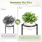 3 Tier Corner Plant Stand Indoor Outdoor, Metal, 10 Inch Wide Tray, Black - Image 4