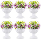 NUPTIO Classic Plastic Urn Planter: 6 Pcs 10.23 Inch Pedestal Pot for Porch by Nuptio