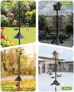 Bird Feeder Pole Squirrel Proof, 93 Inch Heavy Duty Feeder Stand Outdoor - Image 5
