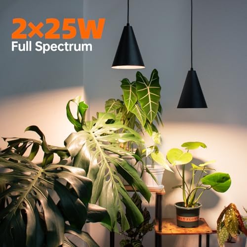 Bstrip Hanging Grow Light for Indoor Plants, Two Head One-Cord 50W - Image 3
