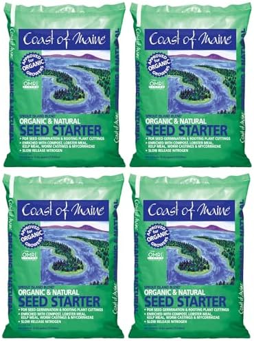 Coast of Maine, 16qt (Pack of 4) Sprout Island Blend, Organic & Natural Seed Starter for Seed Germination & Root Plant Cuttings by CoastofMaine