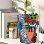 Midogaigai Abstract Face Planter Pots for Indoor Plants & Flowers Deco Gift - Image 6