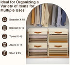 Homsorout Large Fabric Storage Bins - Closet Storage Organizers with Lids - Image 4