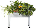 Raised Garden Bed, Garden Raised Planter Box with Legs, Galvanized Garden Planter for Herbs and Vegetables, 24" Grey by ProGard