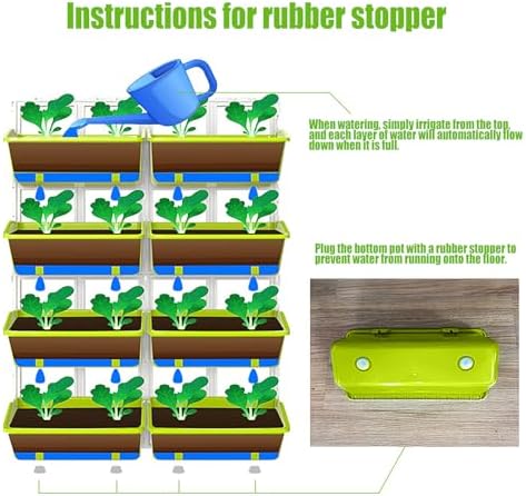 Vertical Garden Planter Wall Mounted Planter with 8 Pockets, Fence Planters for Outdoor, Home, Balcony Decor, Plant Vegetable Fruit Herb, Green Hanging Fence Planter - Image 3