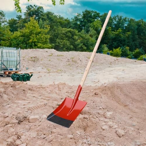 Garden Shovels Heavy Duty Portable Lawn Shovels Hand Digging Shovels Planting Spade Trowel with And Wood Handle Suitable for Lawn Care Yar, 37x19cm - Image 3