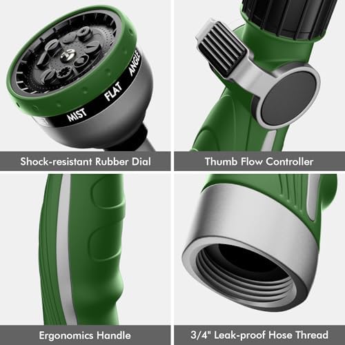 RESTMO Watering Wand Heavy Duty, 15-Inch Long Hose Nozzle Sprayer - Image 7