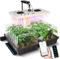 MetryGrow 48W Full Spectrum LED Grow Light Seed Starter Kit, 80-Cell Tray with 30W Heating Mat & Adjustable Dome, Waterproof Germination System for Healthy Indoor Seedlings by Unknown