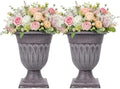 Urn Planter, 15 Inch Tall Classic Plastic Flower Pot by masiunoz