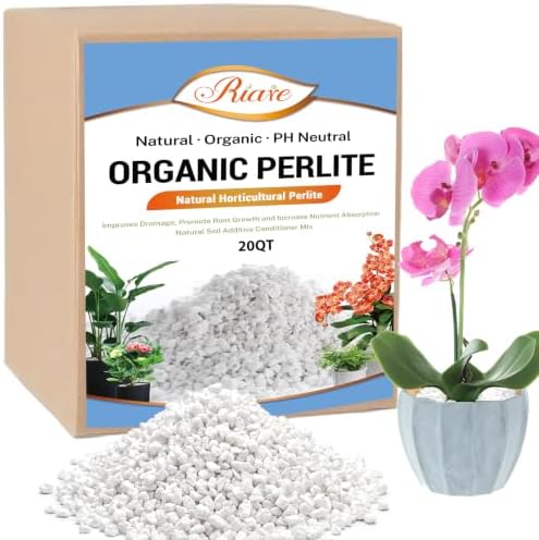 Riare 20QT Organic Perlite for Plants, Horticultural Perlite Soil Amendment by Riare