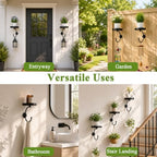 3-Pack Wall Plant Holder for Indoor Outdoor Plants, Metal Wall Planter - Image 6