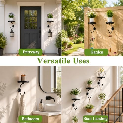 3-Pack Wall Plant Holder for Indoor Outdoor Plants, Metal Wall Planter - Image 6
