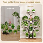 Plant Stand Indoor with Grow Lights - 9 Tiered Corner Plant Shelves Tall - Image 5