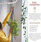 Feedee Macrame Plant Hangers - 6 Pack, Black, Indoor/Outdoor, Cotton - Image 5