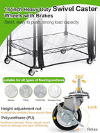 5-Tier Mini Greenhouse with Caster Wheels, Each Shelf Height Adjustable - Image 4