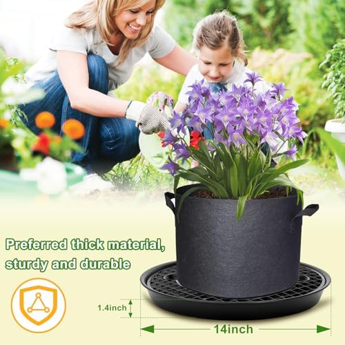 Self Watering Fabric Pot Base 14 inch, Auto Pots Fit for 5 Gallon Grow Bags - Image 5