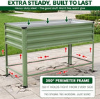 1MORE Raised Garden Bed with Leg,48×24×32in Elevated Planter Bed Green,2-Pk - Image 6