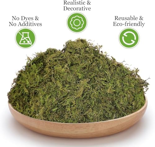 Riare 2.6LB Natural Moss Artificial Fake Moss Alternative for Plants Indoor - Image 3