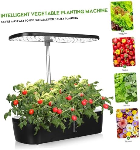 Indoor Hydroponic Plant Growing System Kit, 12 Hole Black - Image 2