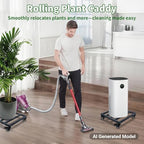 1 Pack 14 Inch Square Metal Plant Caddy with Wheels, 400 Lbs - Image 3