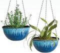 12 Inch Glazed Hanging Planters for Indoor Outdoor Plants, Hanging Baskets by Vanslogreen