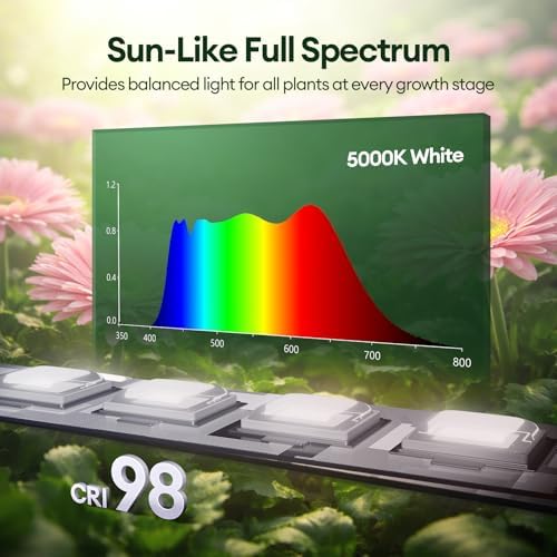 Maygrove Grow Lights for Indoor Plants, Sunlike Full Spectrum 5000K 2FT LED Growing Lamp 60W (4 x 15W), T5 Grow Light Strip for Seed Starting, Vegetables, Linkable, Black, 4-Pack - Image 3
