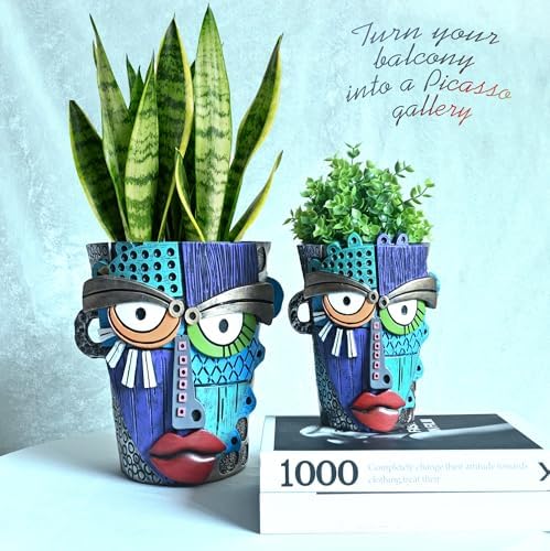Midogaigai Abstract Face Planter Pots for Indoor Plants & Flowers Deco Gift - Image 6